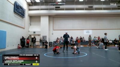 66-72 lbs Round 3 - Carli Pendley, Ben Lomond Wrestling vs Landon Ripplinger, Northside Wrestling Club