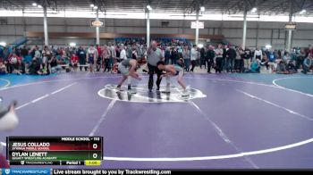 110 lbs Cons. Round 3 - Jesus Collado, Syringa Middle School vs Dylan Lenett, Legacy Wrestling Acadamy