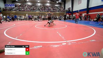 58 lbs Quarterfinal - Cooper Carlton, Cowboy Wrestling Club vs Brady Buzbee, Raw Wrestling Club