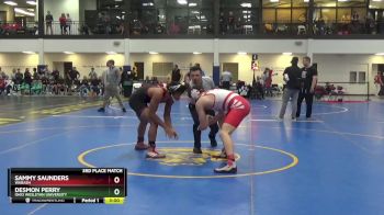 184 lbs 3rd Place Match - Desmon Perry, Ohio Wesleyan University vs Sammy Saunders, Wabash