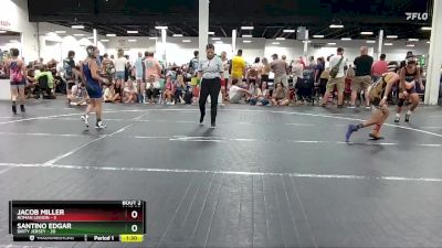 92 lbs Round 1 (6 Team) - Santino Edgar, Dirty Jersey vs Jacob Miller, Roman Legion