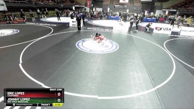 102 lbs Cons. Round 2 - Johnny Lopez, Red Wave Wrestling vs Eric Lopez, California