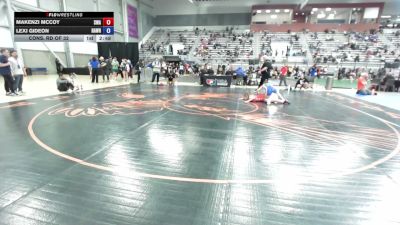 55 kg Cons. Rd Of 32 - Makenzi McCoy, Sanderson Wrestling Academy vs Lexi Gideon, Hardcore Wrestling