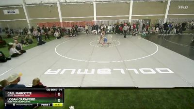 74 lbs Semifinal - Cael Marcotte, Socal Grappling Club vs Logan Crawford, Deer Park Ironman WC