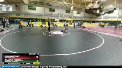 45 lbs Cons. Semi - Braxtyn Mitchell, Governor Wrestling vs Juan Martinez, Peak Wrestling