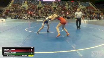 130 lbs Semifinal - Karissa Mann, Napoleon G-S vs Grace Lemar, Central Cass