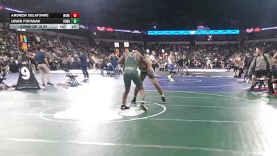 285 lbs Consi Of 16 #1 - Andrew DeLaTorre, Moreno Valley (SS) vs Lewis Fofanah, Poway (SD)