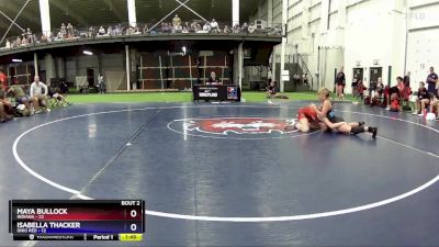 100 lbs Round 1 (6 Team) - Maya Bullock, Indiana vs Isabella Thacker, Ohio Red