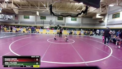 40 lbs Quarterfinal - Isaiah Smith, Watford City Wolves vs Erik Polson, Thermopolis Wrestling Club