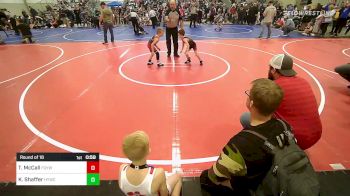 49 lbs Round Of 16 - Timmy McCall, Fort Gibson Youth Wrestling vs Kylon Shaffer, Hilldale Youth Wrestling Club