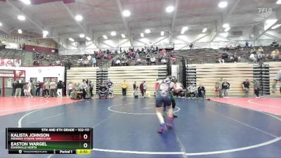 102-111 lbs Semifinal - Kalista Johnson, Midwest Xtreme Wrestling vs Easton Wargel, Evansville North