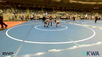 52 lbs Quarterfinal - Griffyn Moyer, Del City Little League Wrestling vs Elliott Fox, Locust Grove Youth Wrestling