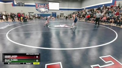 150 lbs 3rd Place Match - Isaac Flores, Wylie East vs Asher James, Prosper Rock Hill