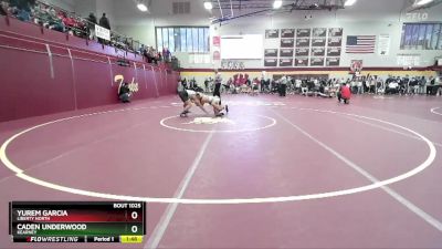 138 lbs Champ. Round 1 - Yurem Garcia, LIBERTY NORTH vs Caden Underwood, KEARNEY