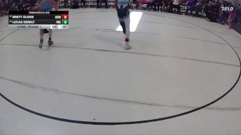 116 lbs Cons. Round 1 - Brett Olson, Anselmo-Merna High School Wrestling vs Lucas DeMilt, Pioneer Wrestling Club