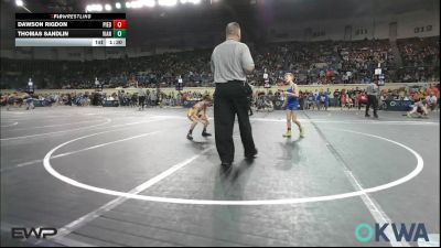 58 lbs Round Of 32 - Dawson Rigdon, Piedmont vs Thomas Sandlin, Vian Wrestling Club