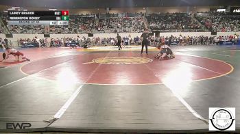 130 lbs Round Of 64 - Lainey Brauer, Mustang Middle School vs Remington Gokey, Unattached