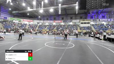 80 lbs Consi Of 8 #1 - Diondre Lopez, Duran Elite vs Keyton Elam, Athlos Wrestling