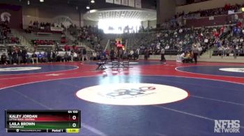 6A 100 lbs Quarterfinal - Kaley Jordan, Little Rock Central vs Laila Brown, Springdale