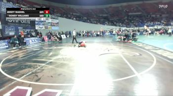 2A/1A Boys 138 Champ. Round 1 - Rowdy Williams, Oakridge Boys vs Jerett Waddel, Grant Union / Prairie City Boys