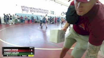 285 lbs Champ. Round 2 - Forrest Carlson, College Of The Rewoods vs Andrew Thomas, Sacramento City College