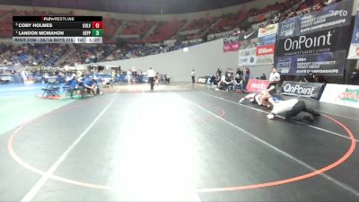 2A/1A Boys 215 Semifinal - Landon McMahon, Heppner Boys vs Coby Holmes, Culver Boys