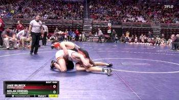 1A-157 lbs Champ. Round 1 - Jake Irlbeck, Kuemper Catholic vs Nolan Kriegel, Iowa Valley, Marengo