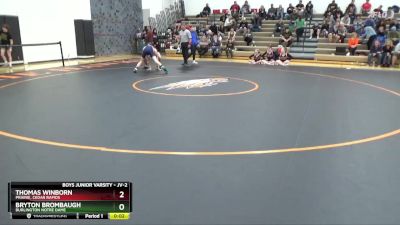 JV-8 lbs Round 3 - Jaden Ohrt, Clear Creek-Amana vs Braylon Armstrong-Brush, Prairie, Cedar Rapids