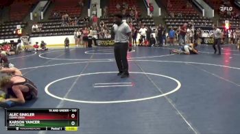 130 lbs Cons. Semi - Karson Yancer, Unattached vs Alec Sinkler, Cedar Creek