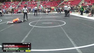 80 lbs Cons. Round 3 - Olivia Diffenbaugh, Mulvane Jr. Wrestling Club vs Clara Collins, Abilene Kids Wrestling Club