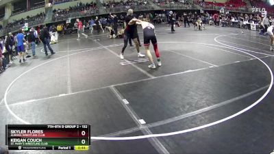 132 lbs Cons. Round 3 - Skyler Flores, Aurora Wrestling Club vs Keigan Couch, St. Mary`s Wrestling Club