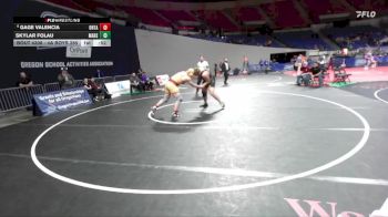 4A Boys 285 lbs Cons. Round 3 - Gage Valencia, Ontario Boys vs Skylar Folau, Marshfield Boys