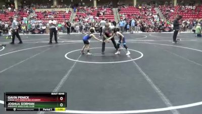 55 lbs Quarterfinal - Gavin Penick, Dodge City Wrestling Academy vs Joshua Gorman, Andover Wrestling Club