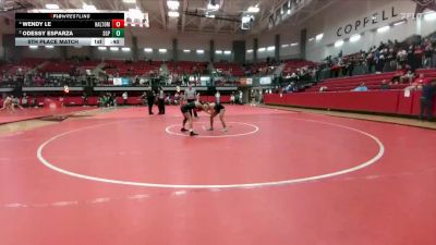 100 lbs 5th Place Match - Wendy Le, Haltom City Haltom vs Odessy Esparza, South Grand Prairie