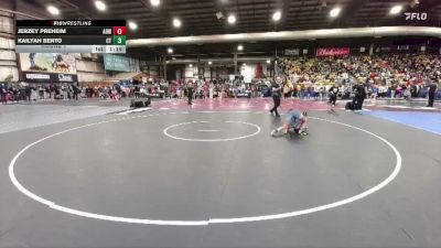95 lbs Round 1 - Kailyah Bento, CWC Thunder vs Jerzey Preheim, American Outlaws Wrestling