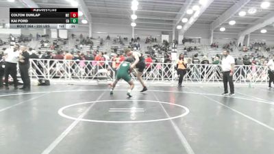 220 lbs Consi Of 8 #2 - Colton Dunlap, MT vs Kai Ford, CA