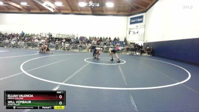 125 lbs Cons. Round 3 - Will VomBaur, Utah Valley vs Elijah Valencia, Menlo College