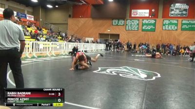 184 lbs Champ. Round 1 - Rabih Badrani, Palomar College vs Feroze Azimy, Chabot College