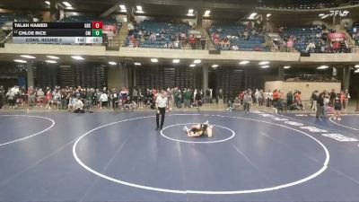 130 lbs Cons. Round 3 - Chloe Rice, Bethalto (Civic Memorial) vs Talah Hamed, Tinley Park (Andrew) Girls