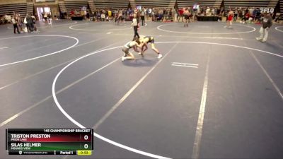 145 Championship Bracket Cons. Round 2 - Triston Preston, Prior Lake vs Silas Helmer, Mounds View