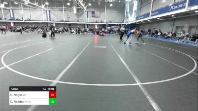 141 lbs Consi Of 8 #1 - Carter Nogle, Air Force Academy vs Cael Nasdeo, Penn State - UnAttached