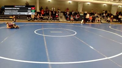 95 lbs Cons. Round 3 - Bridger Stirling, Winner Youth Wrestling vs Hudson Staley, Bear Cave Wrestling Club
