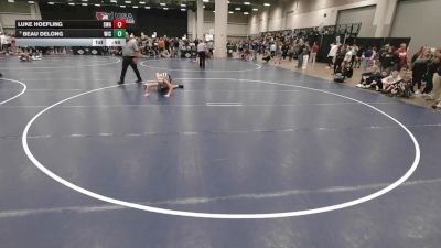 132 lbs Cons. Semis - Luke Hoefling, Siouxland Wrestling Academy vs Beau DeLong, Weigh In Club