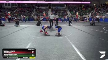 80 lbs Quarterfinal - Remy Redcorn, Wichita Wrestling Club vs Olivia Lewis, Trailblazers