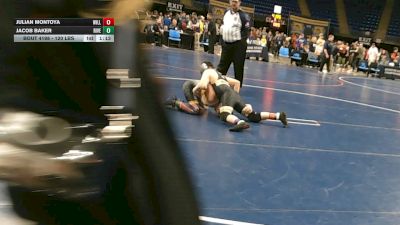120 lbs Final - Julian Montoya, Williamsport vs Jacob Baker, River Valley
