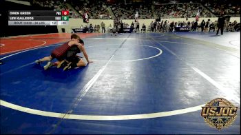66 lbs Quarterfinal - Owen Green, Perry Wrestling Academy vs Levi Gallegos, Panhandle RTC