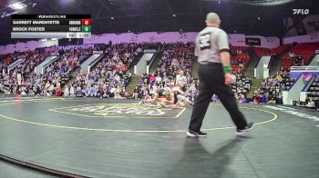 175 lbs Semifinals (8 Team) - Garrett Marentette, Huron HS (New Boston) vs Brock Foster, Fowlerville HS