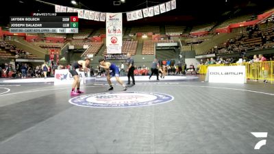 Cadet Boys Upper - 150 lbs Cons. Round 6 - Joseph Salazar, Lion Of Judah Wrestling Academy vs Jayden Bolech, Sanger High School Wrestling