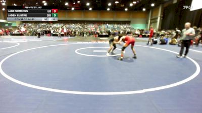 132 lbs Consi Of 64 #2 - Jake Simmons, Oakdale vs Jaden Lustre, Christopher