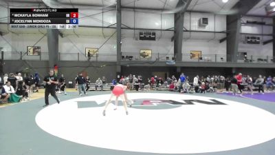 Junior Girls FS - 125 lbs 3rd Place Match - Mckayla Bonham, OR vs Jocelynn Mendoza, CA